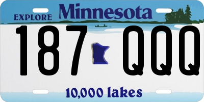 MN license plate 187QQQ