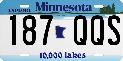 MN license plate 187QQS