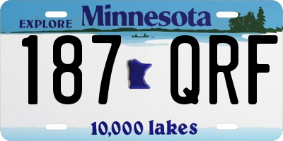 MN license plate 187QRF
