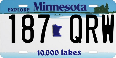 MN license plate 187QRW