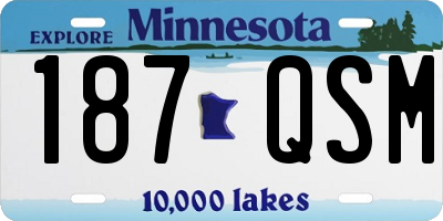 MN license plate 187QSM