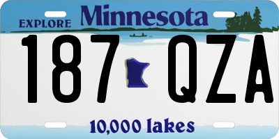 MN license plate 187QZA
