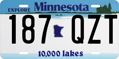 MN license plate 187QZT