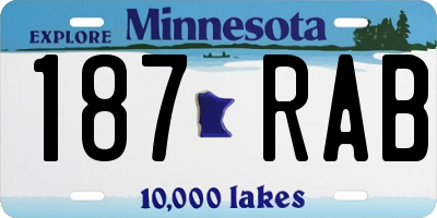 MN license plate 187RAB