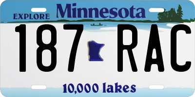MN license plate 187RAC