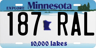 MN license plate 187RAL