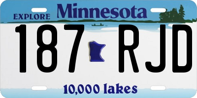 MN license plate 187RJD