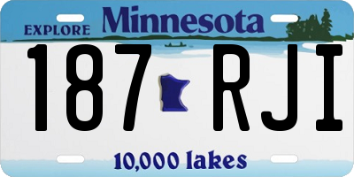 MN license plate 187RJI