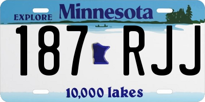 MN license plate 187RJJ