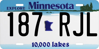MN license plate 187RJL