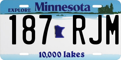 MN license plate 187RJM