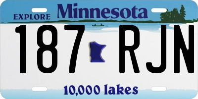 MN license plate 187RJN