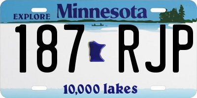 MN license plate 187RJP