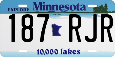 MN license plate 187RJR