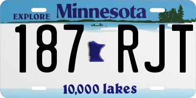 MN license plate 187RJT