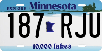 MN license plate 187RJU