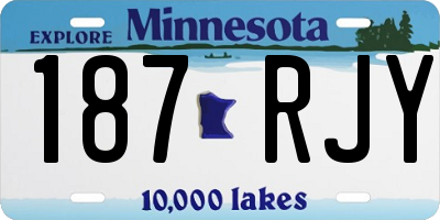 MN license plate 187RJY