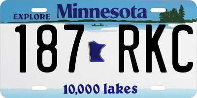 MN license plate 187RKC