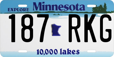 MN license plate 187RKG