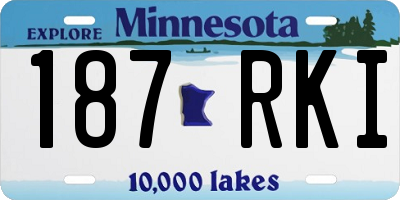 MN license plate 187RKI
