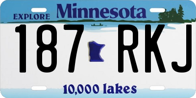 MN license plate 187RKJ