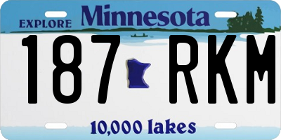 MN license plate 187RKM