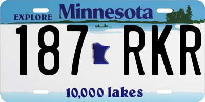 MN license plate 187RKR