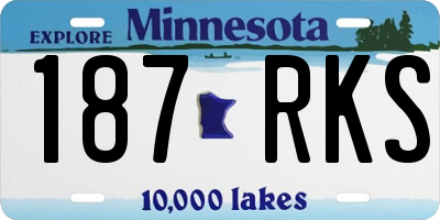 MN license plate 187RKS