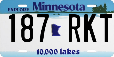 MN license plate 187RKT