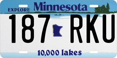 MN license plate 187RKU