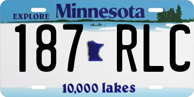 MN license plate 187RLC