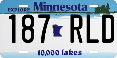 MN license plate 187RLD