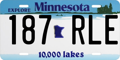 MN license plate 187RLE
