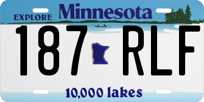 MN license plate 187RLF