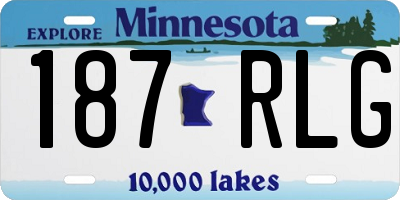 MN license plate 187RLG