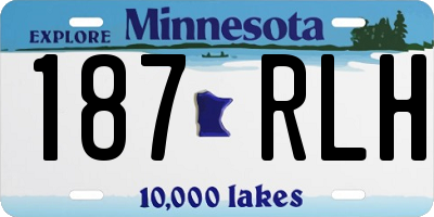 MN license plate 187RLH
