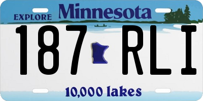 MN license plate 187RLI