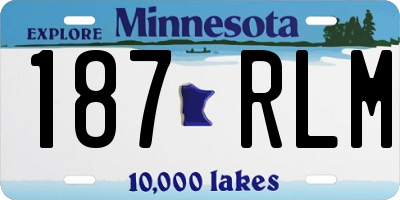MN license plate 187RLM