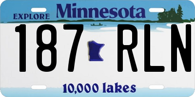 MN license plate 187RLN