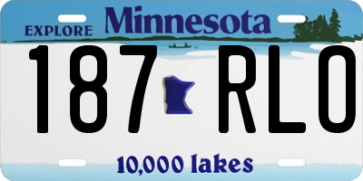 MN license plate 187RLO
