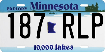MN license plate 187RLP