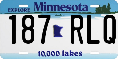 MN license plate 187RLQ