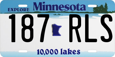 MN license plate 187RLS