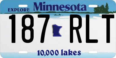 MN license plate 187RLT