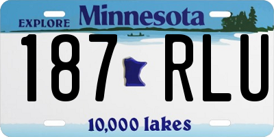 MN license plate 187RLU