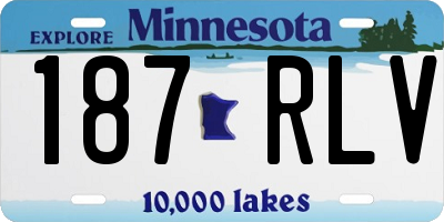 MN license plate 187RLV