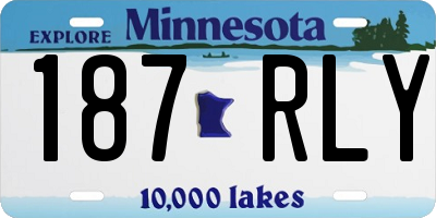 MN license plate 187RLY