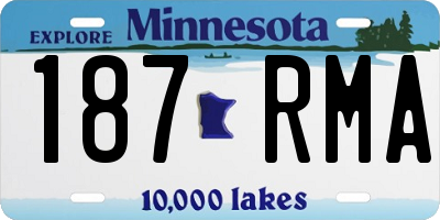 MN license plate 187RMA