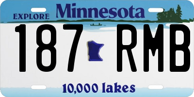 MN license plate 187RMB