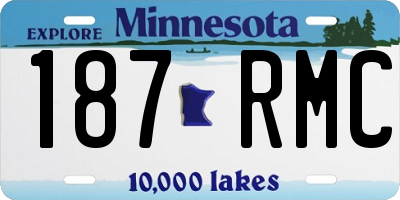 MN license plate 187RMC